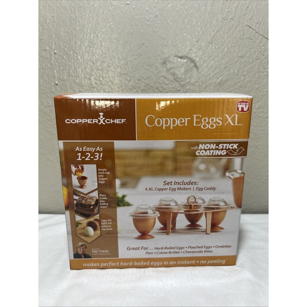 Copper Chef Copper Eggs XL (As Seen On TV) New With Recipe Book